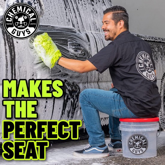 Chemical Guys ACC106 Heavy Duty Ultra Clear Detailing Bucket 4.25 Gallon
