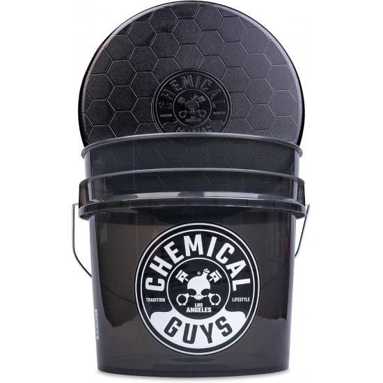 Chemical Guys ACC108 Heavy Duty Smoked Black Detailing Bucket 4.25 Gallon