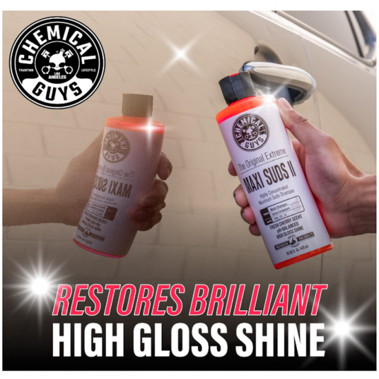 Chemical Guys CWS_101_16 Maxi Suds II Super Suds Car Wash Shampoo (16 Oz) Cherry