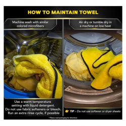 Meguiar's X190400 Supreme Shine Car Drying Towel, Large Super Plush‚ 1 Pack