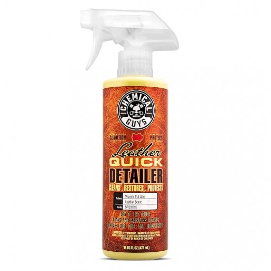 Chemical Guys SPI21616 Leather Quick Detailer Matte Finish Leather Care Spray (16 Oz)
