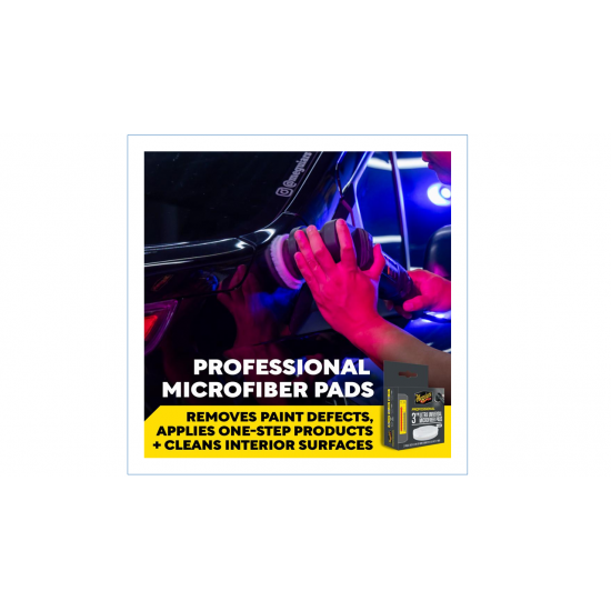 Meguiar's Professional 3" Microfiber Pad, 3pk, 12/CV