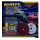 Meguiar's Professional 5" Compound Foam Pad, 2pk, 10/CV
