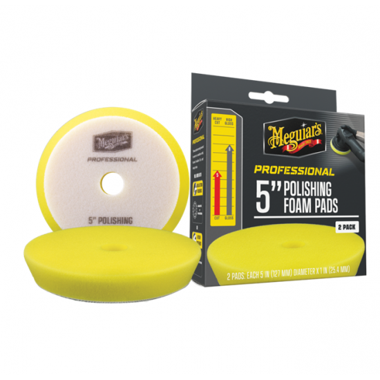Meguiar's Professional 5" Polishing Foam Pad, 2pk, 10/CV