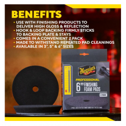 Meguiar's Professional 6" Finishing Foam Pad, 2pk, 10/CV